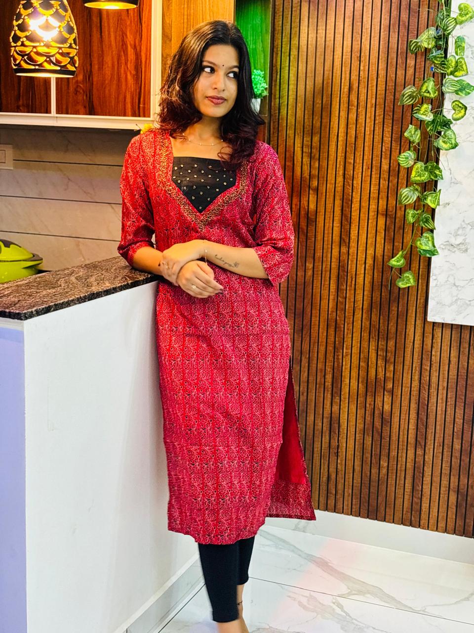Ajrakh handwork kurta