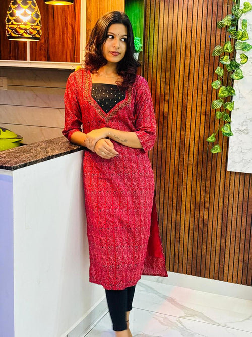 Ajrakh handwork kurta