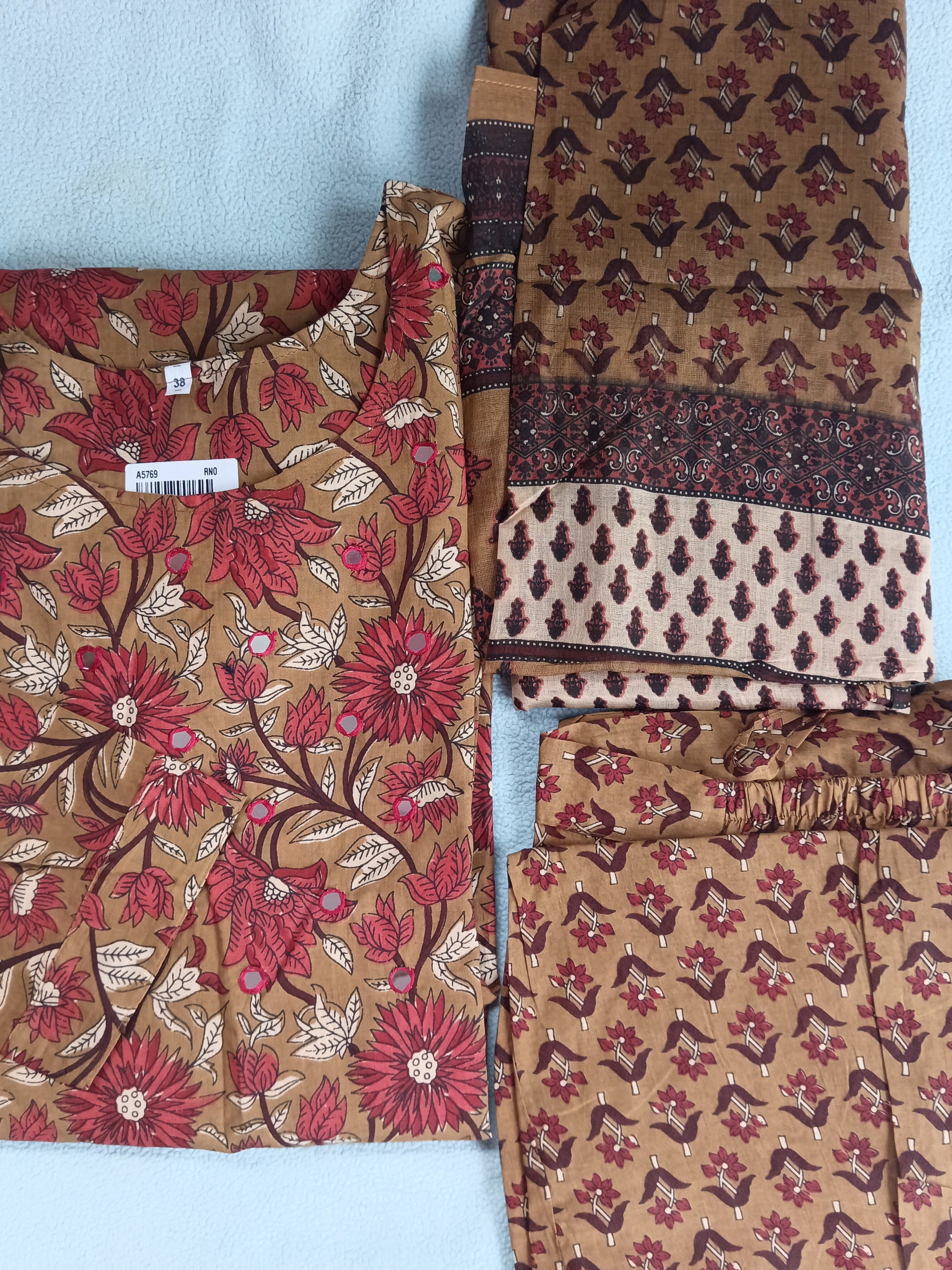 Ready to Wear 3 Piece Kurta set-Cotton