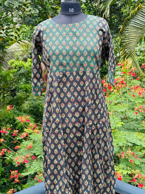 A line top Ajrakh Print