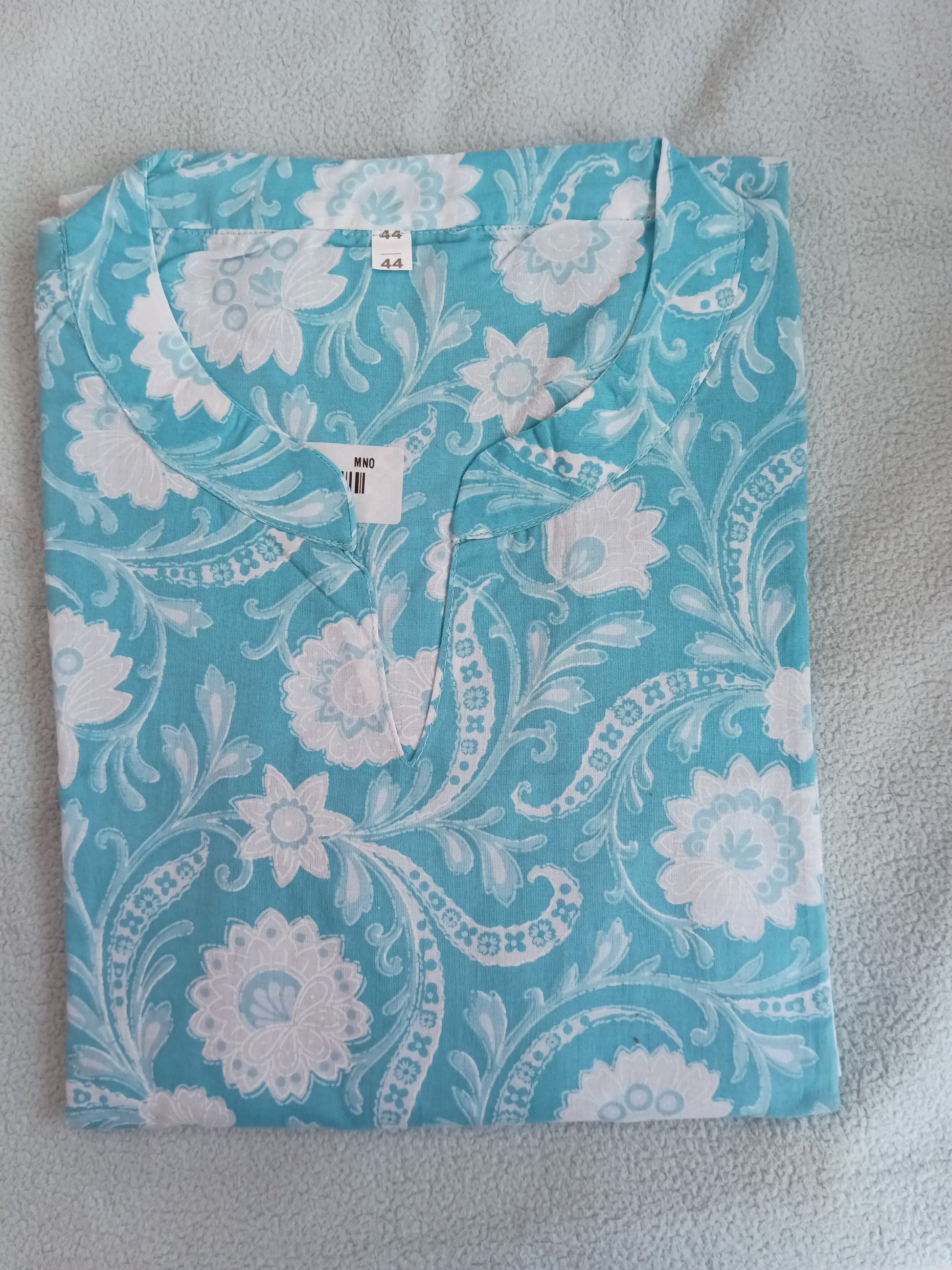 Simple Blue Kurta with Lining