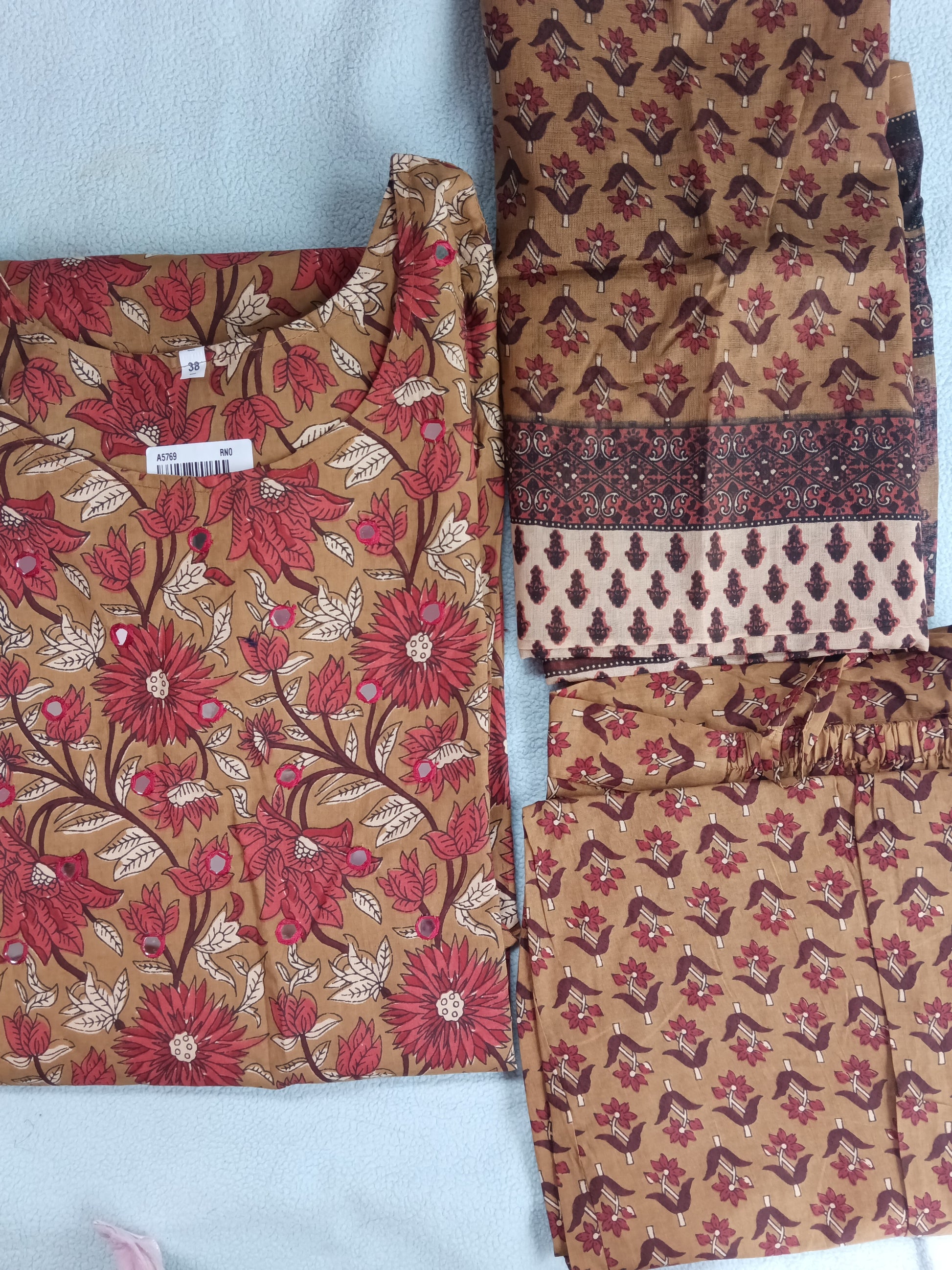 Ready to Wear 3 Piece Kurta set-Cotton