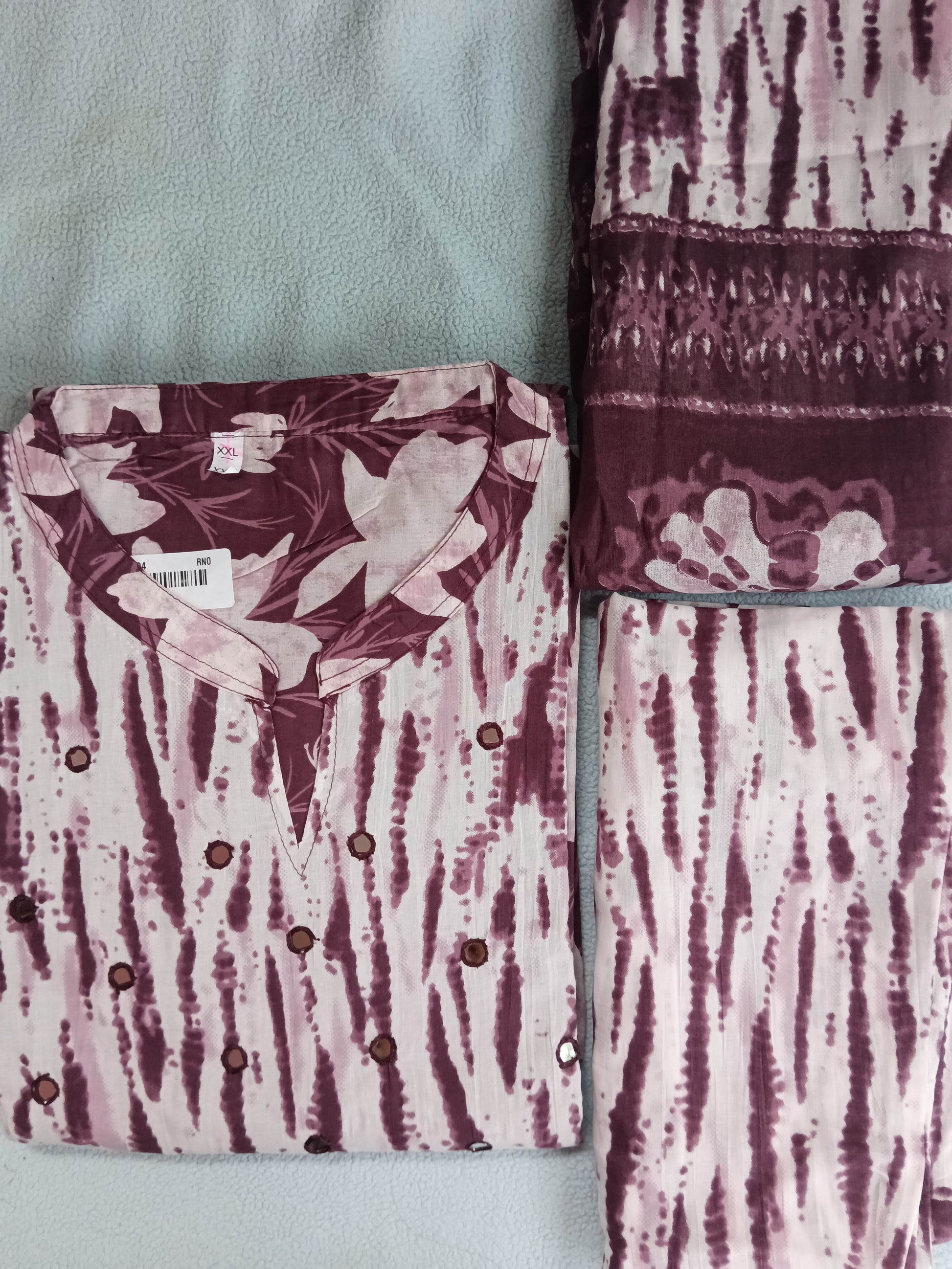 Ready to Wear 3 Piece Kurta set-Cotton
