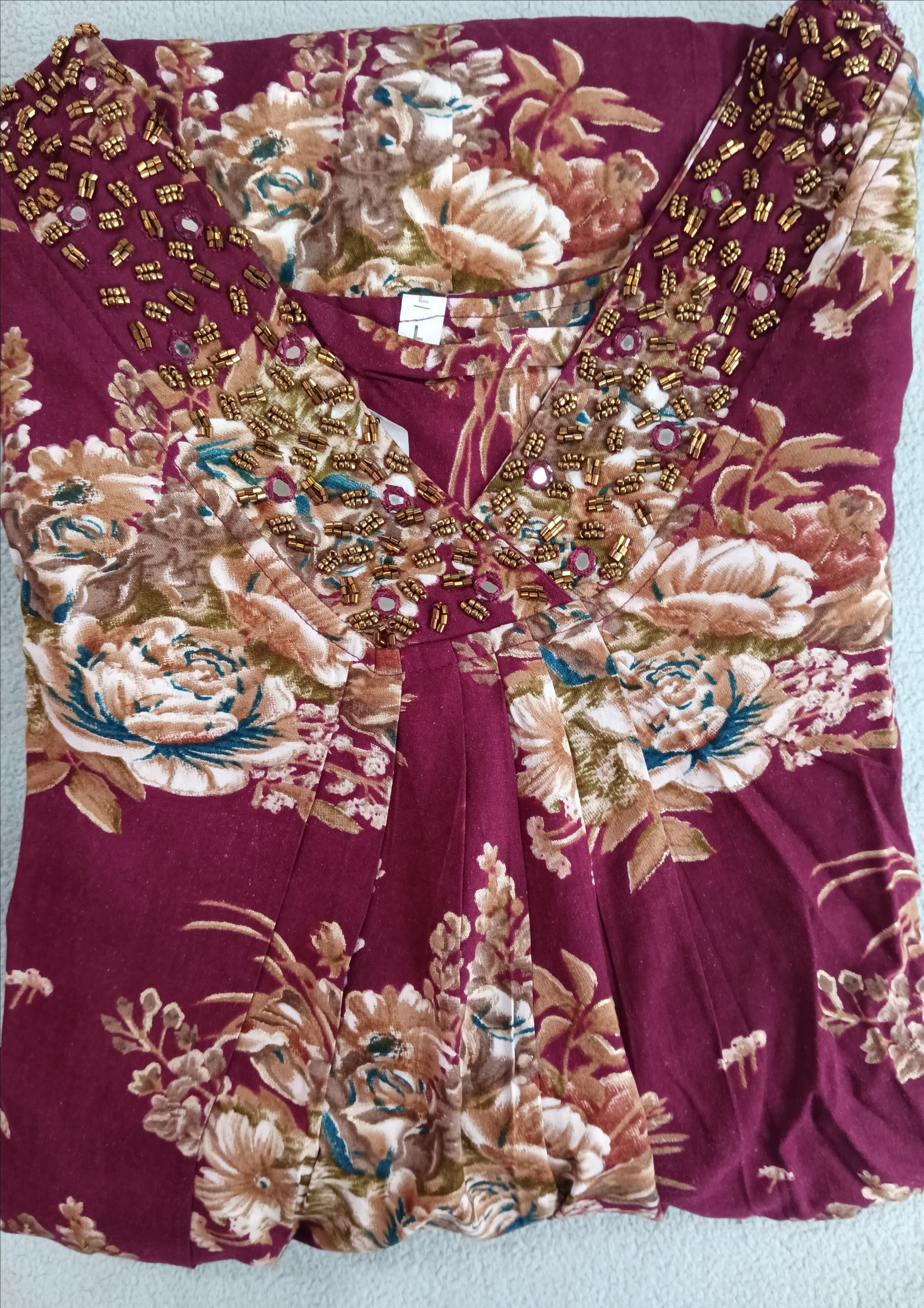 Rayon fusion kurta/ frock dress