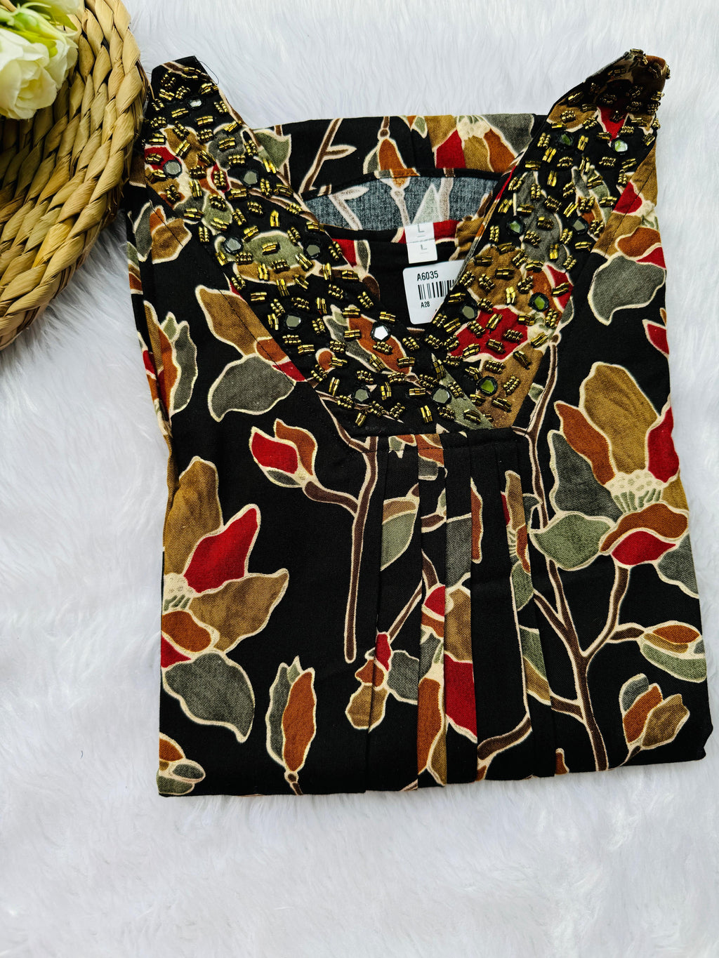 Rayon fusion kurta/ frock dress