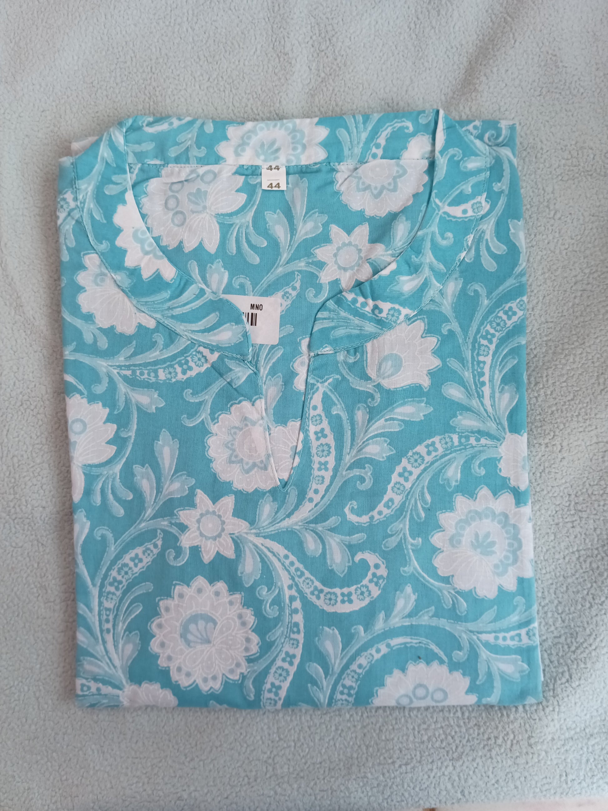 Simple Blue Kurta with Lining