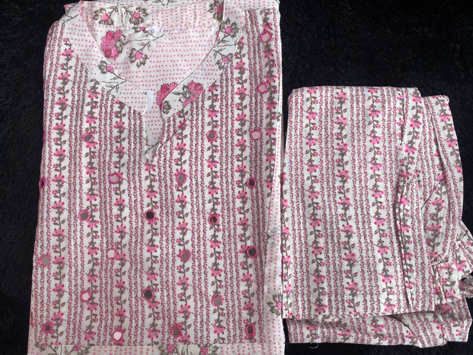 Pretty Pink & white  Coord set
